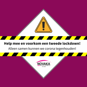 Instagram bericht "Help mee en voorkom een tweede lockdown!"