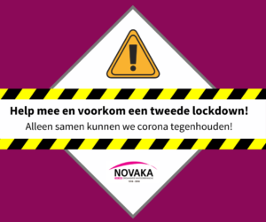 Social media bericht "Help mee en voorkom een tweede lockdown!"